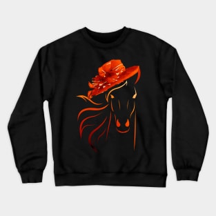 Horse Hat Funny Kentucky Talk Derby to me Crewneck Sweatshirt